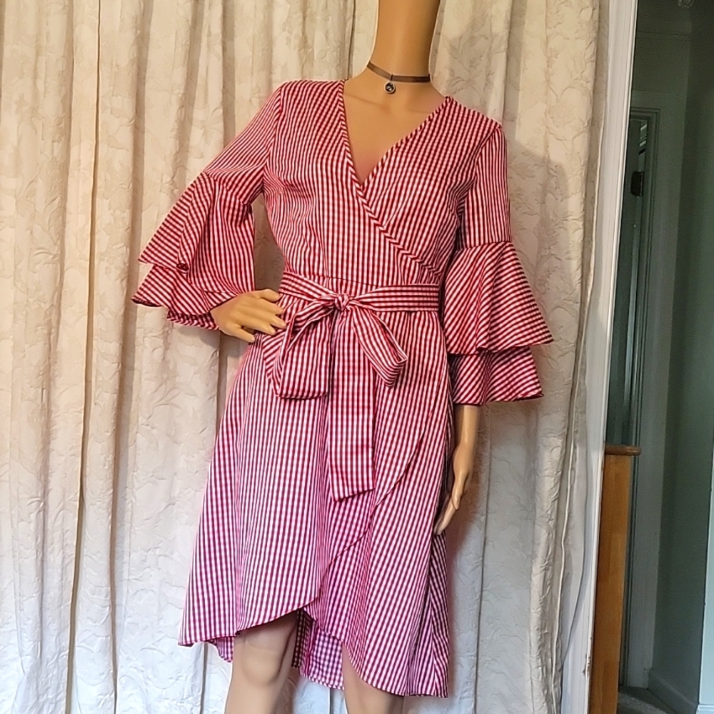 Beautiful red checkered dress.Brand new.